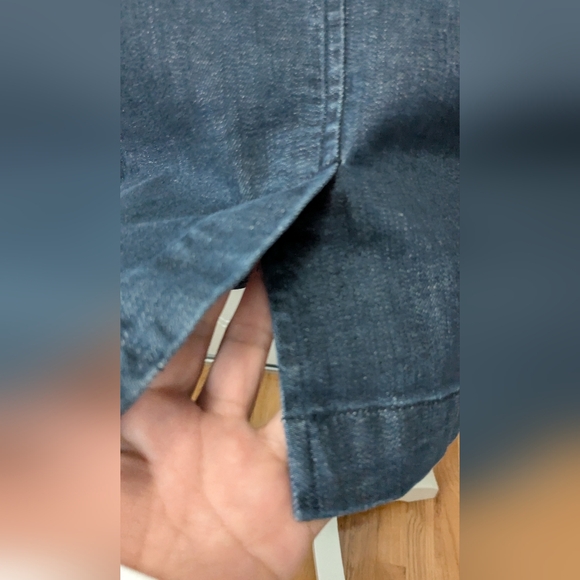 Talbots Blue Denim Tailored Blazer with Notched Lapels, Long Sleeves Sz 8 - Picture 6 of 10